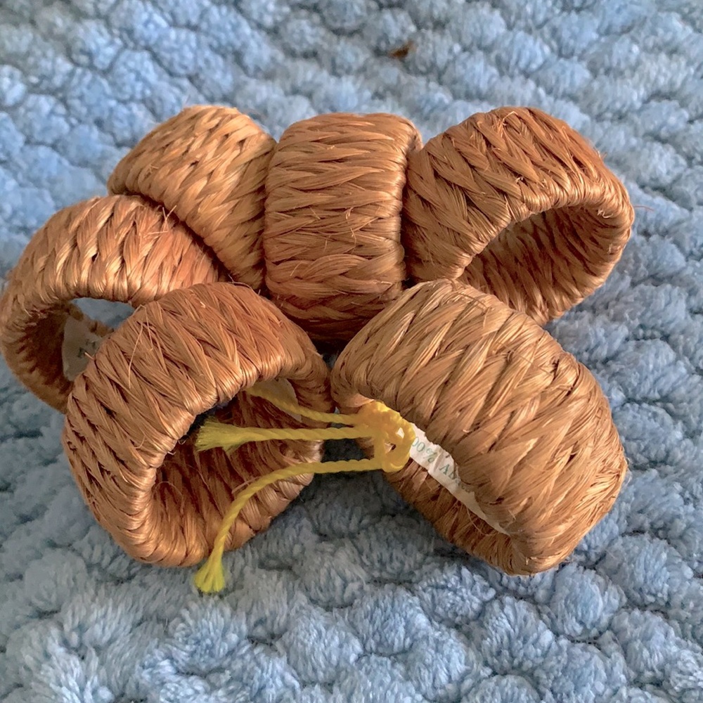 Vintage napkin rings handmade Philippines set of 6